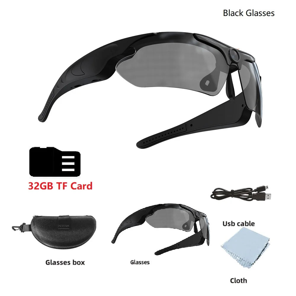 2026 Glasses With 1080p High-definition Mini Camera Smart Glasses Cycling Recorder Outdoor Sports Recording Goggles