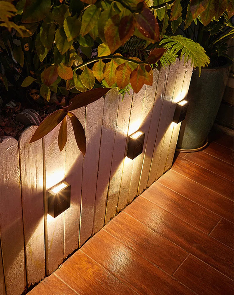 Solar LED Outdoor Light Solar Lighting Sensor Lamp Streetlights Exterior Garden Decoration Garland Waterproof Solar Wall Light