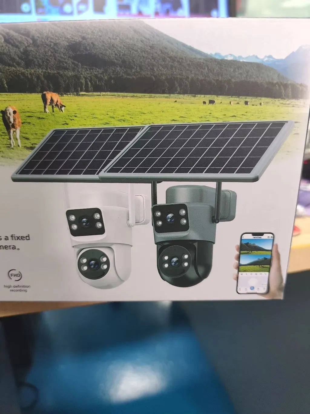2.8'' 8MP Solar Camera Outdoor Dual Lens Wireless WIFI Surveillance IP Camera PIR Human Detection Solar Security CCTV Cam