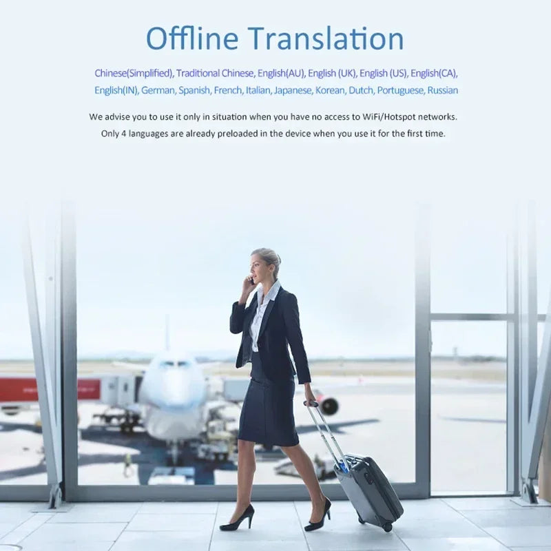 Portable T11 Smart Voice Translator, Supports 137 Languages, Real-Time Multilingual Speech Interaction, Offline Translation Devi