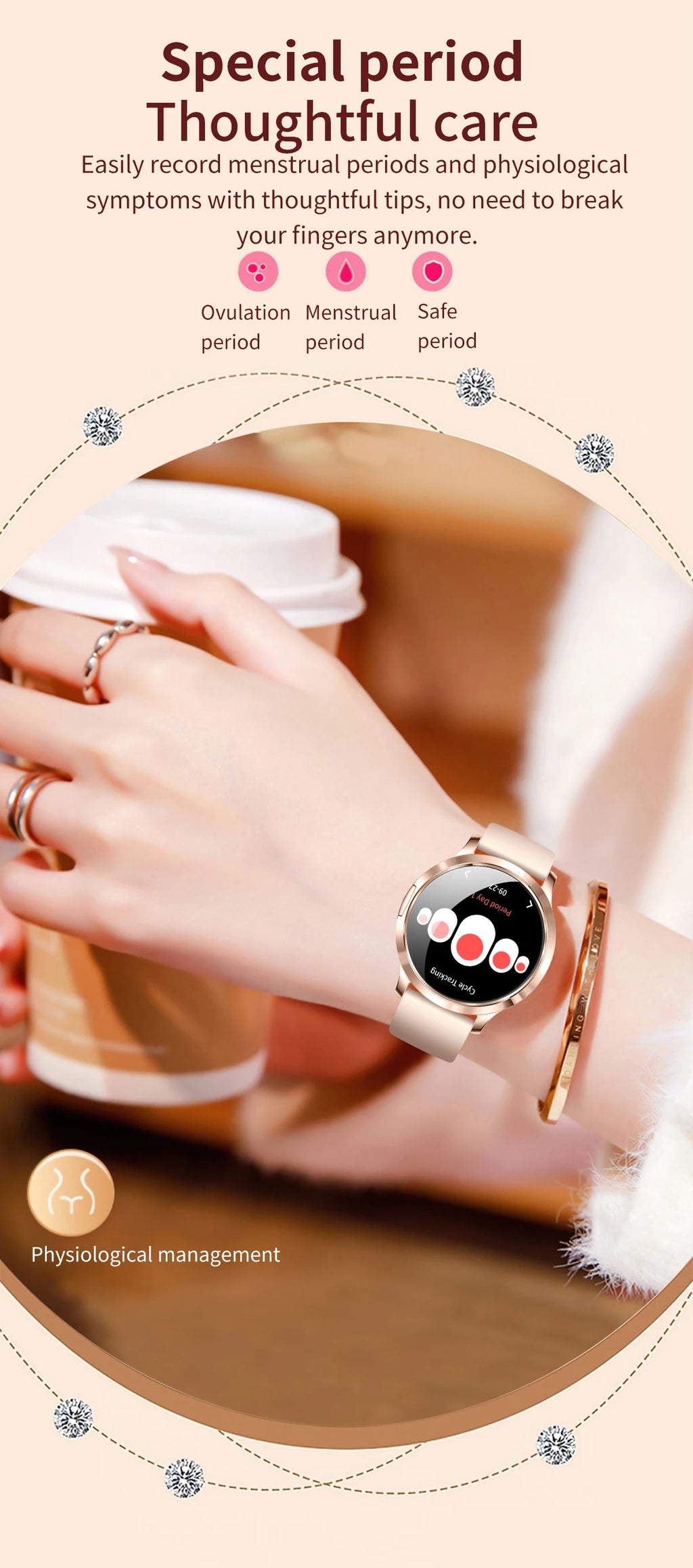 2026 New Smart Watch For Women 1.32" AMOLED Display Answer Make Call Message Health Sport Watch Ladies' Gift Music Digital Clock
