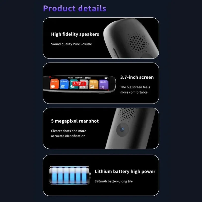 S65pro Reader Device Dictionary Translation Pen Scan Text Scanning Reading Translator WiFi/BT Connection Online Photo Translate