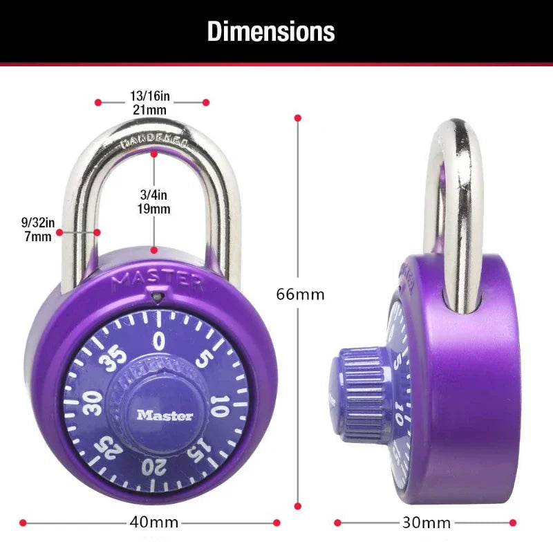 Locker Rotate Portable Password Lock Combination Padlock Rotation Lock for Gym and School Lockers Master Lock 1530D Combination