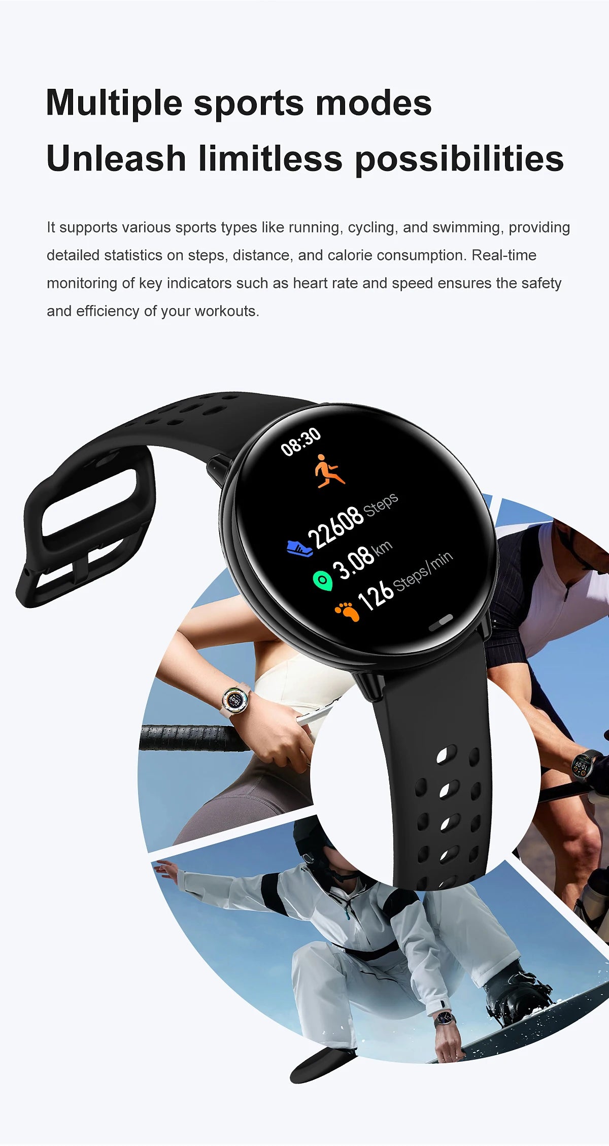 2026New Active 2 Smart Watch Built-in GPS for Women Men IP68 Waterproof Sports Watches Heart Rate Monitor Ultra-Thin Smartwatch