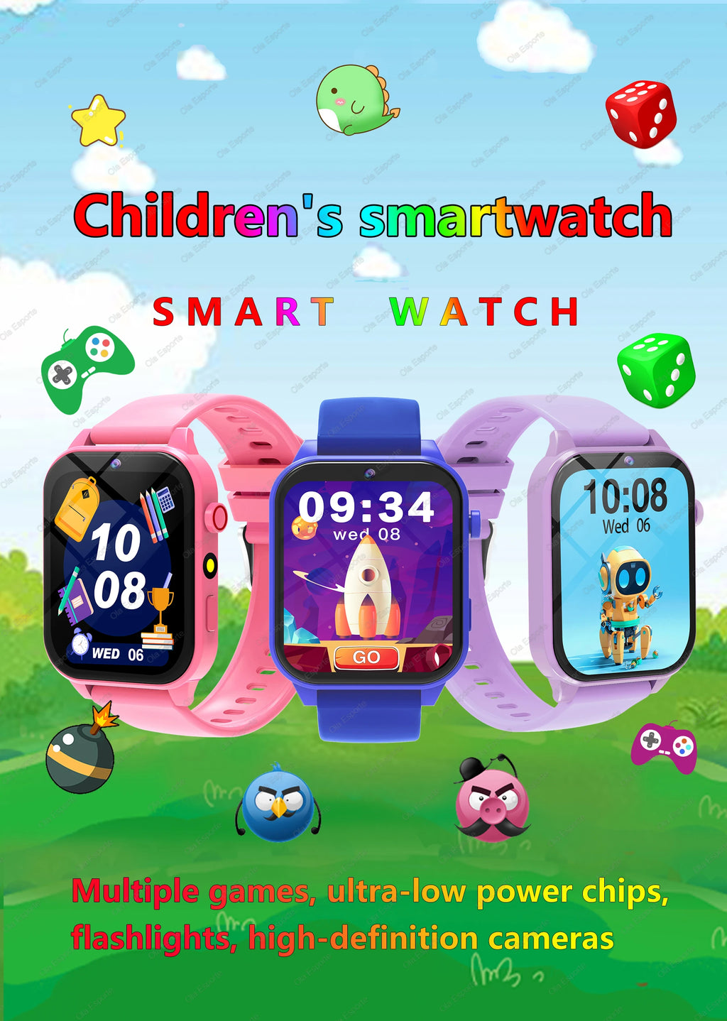 2026 New Smart Watch Kids 1.83 Inch Display 18 Games Sleep Monitor Camera Alarm Clock Children Kids Smartwatch Boys Girls Gifts
