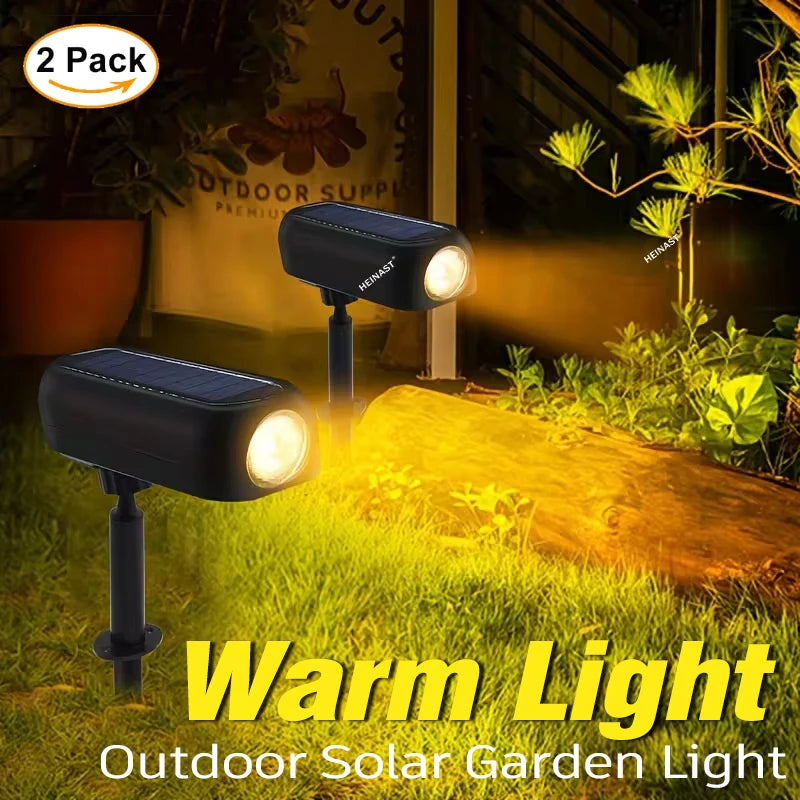 Solar Powered Outdoor Lights Garden Decoration Landscape Spotlights Waterproof Solar Lighting Yard Lawn Pathway Auto On/Off