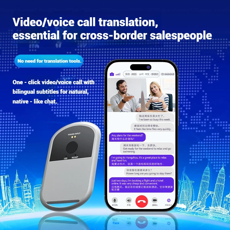 UURMI T5 AI Translator: 144 Languages, 0.5s Speed, 98% Accuracy, 16 Offline, Photo/Video Translate, 60-Day Battery, 5G Free