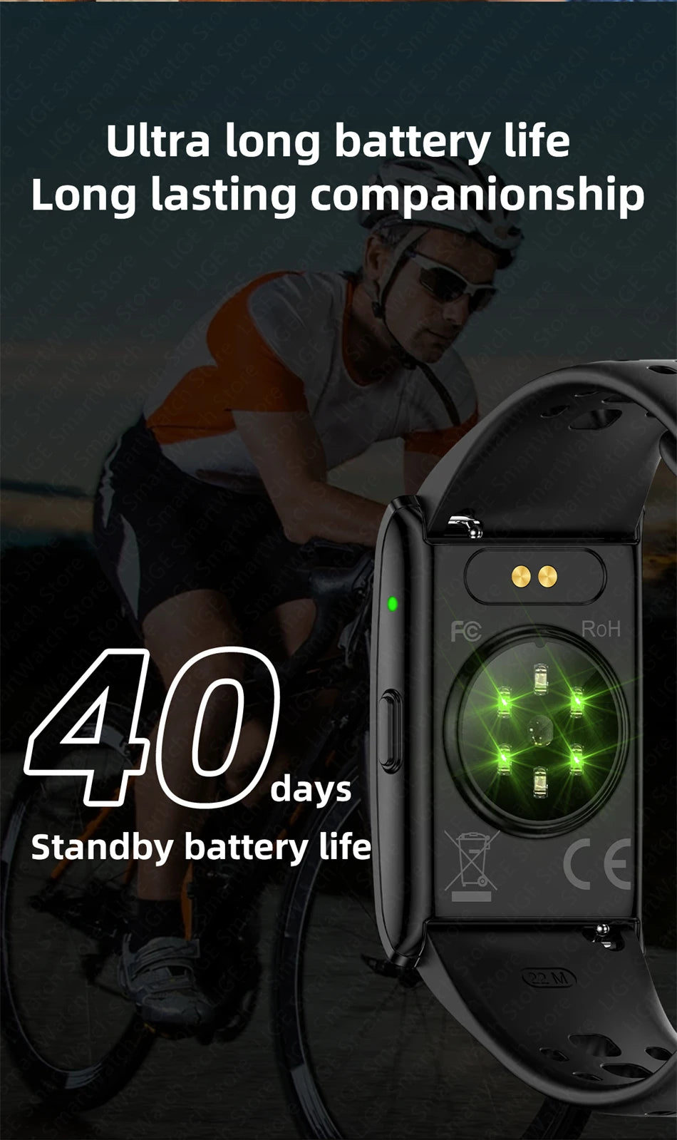 2026 No Screen Smart Watch for Men Women Waterproof Sport Electronic Bracelet Fitness Tracker Heart Rate Sleep Monitor Pedometer