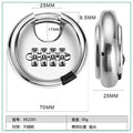 Password lock stainless steel round head password padlock warehouse round padlock waterproof and rust proof outdoor lock