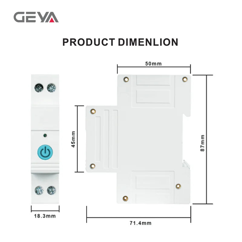 TUYA 63A Wifi Smart Circuit Breaker Switch Din Rail Remote Voice Control Home Smart Life App Tuya Timer Relay On Off Switch