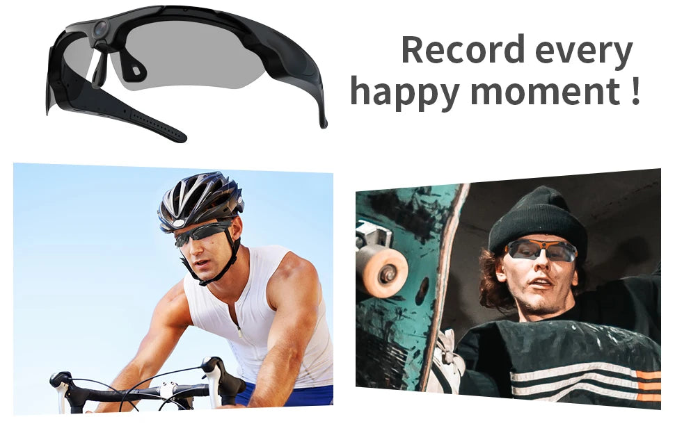 2026 Glasses With 1080p High-definition Mini Camera Smart Glasses Cycling Recorder Outdoor Sports Recording Goggles