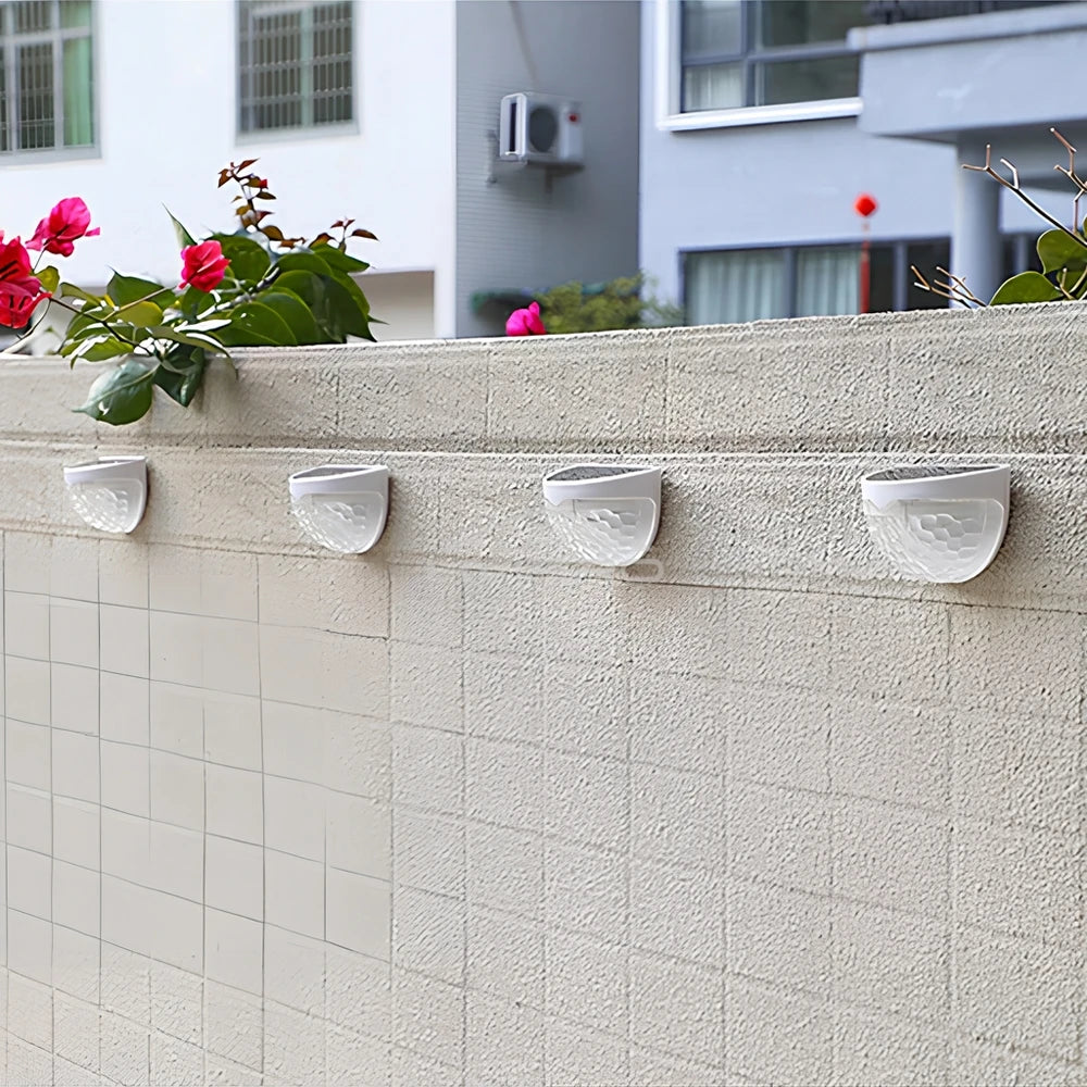 Solar Lights Outdoor 6LED Semi-circular Wall Step Garden Layout Terrace Ambiance Decorated IP65 Waterproof Family Courtyard Lamp