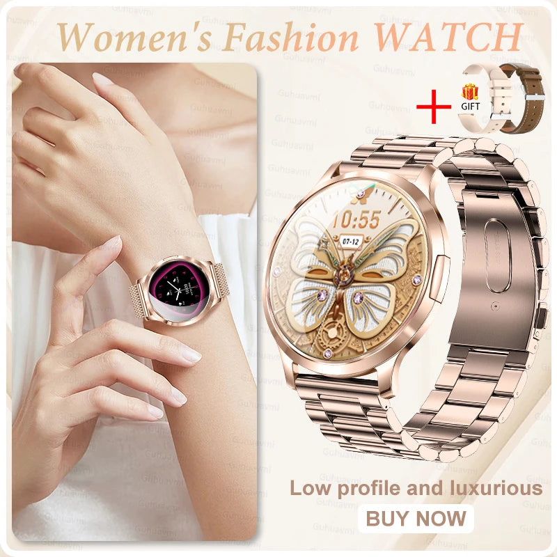 2026 New Smart Watch For Women 1.32" AMOLED Display Answer Make Call Message Health Sport Watch Ladies' Gift Music Digital Clock