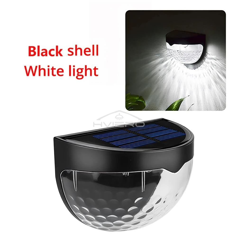 Solar Lights Outdoor 6LED Semi-circular Wall Step Garden Layout Terrace Ambiance Decorated IP65 Waterproof Family Courtyard Lamp