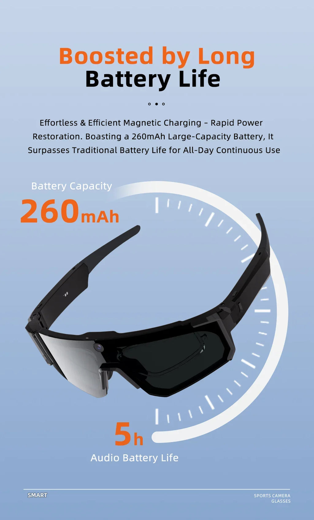 2026 New AI Smart Glasses 800W Camera HD Anti-shake Bicycle Riding Shooting&recording IP54 Water & Dust Translation Smartglasses