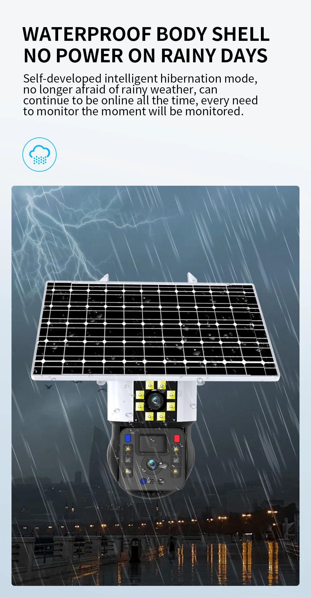 8MP 4K WiFi Solar Camera Outdoor Dual Lens Dual Screen Gimbal IP Camera With Solar Panel Rechargeable AI Motion Detection