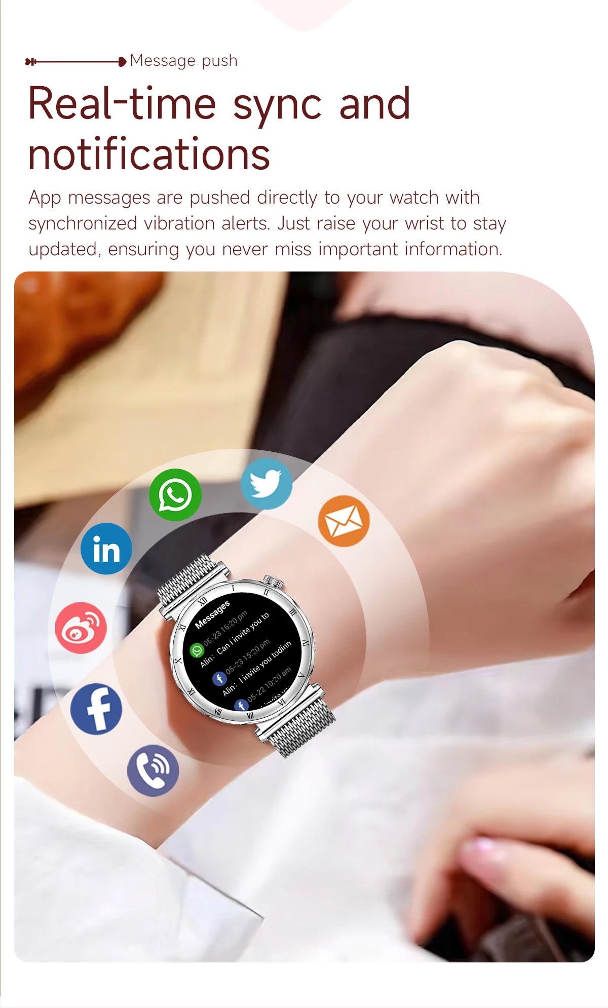 LIGE 2026 New Smartwatch Women 1.19" AMOLED Screen Always On Display Bluetooth Call Waterproof Lady Smart Watch For Android iOS