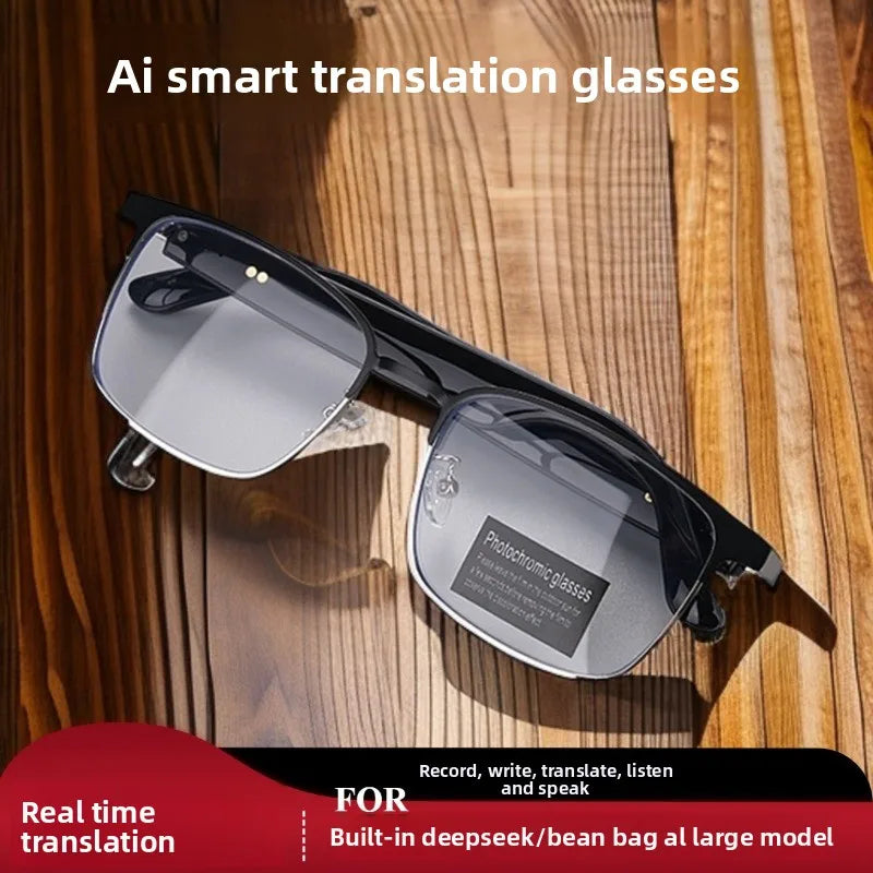 Bluetooth smart AI glasses simultaneous interpretation of 144 languages real-time wireless translation of headset calls